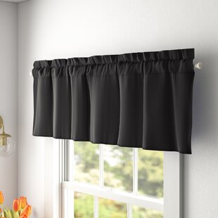 Black store valance curtains